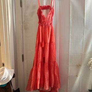 Amazon Vibrant Coral Maxi Dress